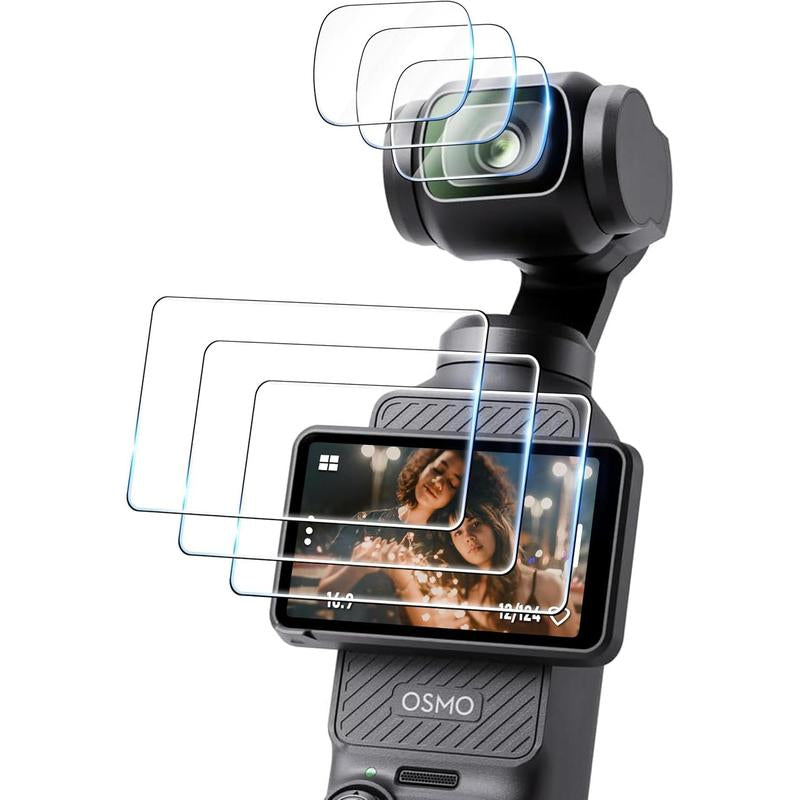 AR Screen Protector for DJI Pocket 3,Anti-Reflection Coating Ultra Clear Scratch Resistant Lens LCD Tempered Glass Film 9H Hardness Guard Touch Easy Installation Pocket3 Accessories
